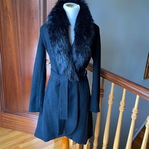 Pea Coat  with removable fur